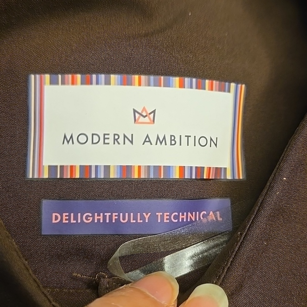 Modern Ambition Long Sleeve Tie-waist Shirtdess Size M - Picture 5 of 6